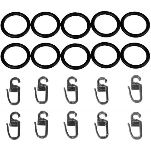 4016318196034 - Gardinenring Liedeco Gardinenstangen (Set 10-St mit Faltenlegehaken) für Gardinenstangen Ø 20 mm grau 4016318196034 - Gardinenring Liedeco Gardinenstangen (Set 10-St mit Faltenlegehaken) für Gardinenstangen Ø 20 mm grau