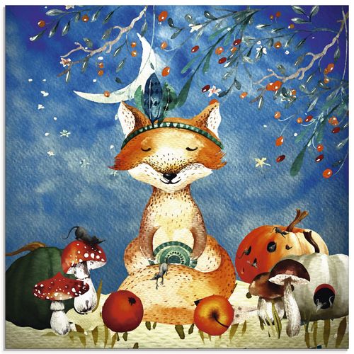4059745665902 - Glasbild ARTLAND Der müde Fuchs Bilder Gr B H 50 cm x 50 cm Glasbild Tiere quadratisch 1 St blau Bild Glasbild Glasbilder Bilder in verschiedenen Größen 4059745665902 - Glasbild ARTLAND Der müde Fuchs Bilder Gr B H 50 cm x 50 cm Glasbild Tiere quadratisch 1 St blau Bild Glasbild Glasbilder Bilder in verschiedenen Größen