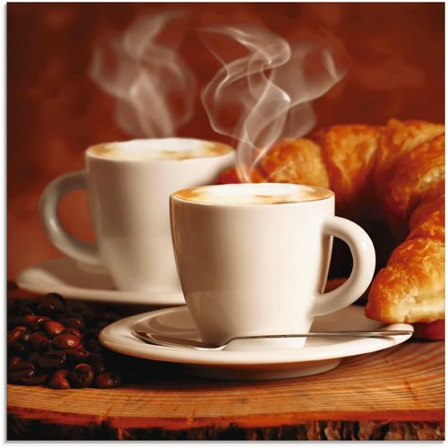 4027292882653 - Glasbild ARTLAND Dampfender Cappuccino und Croissant Bilder Gr B H 30 cm x 30 cm Getränke 1 St braun Glasbilder Bilder in verschiedenen Größen 4027292882653 - Glasbild ARTLAND Dampfender Cappuccino und Croissant Bilder Gr B H 30 cm x 30 cm Getränke 1 St braun Glasbilder Bilder in verschiedenen Größen