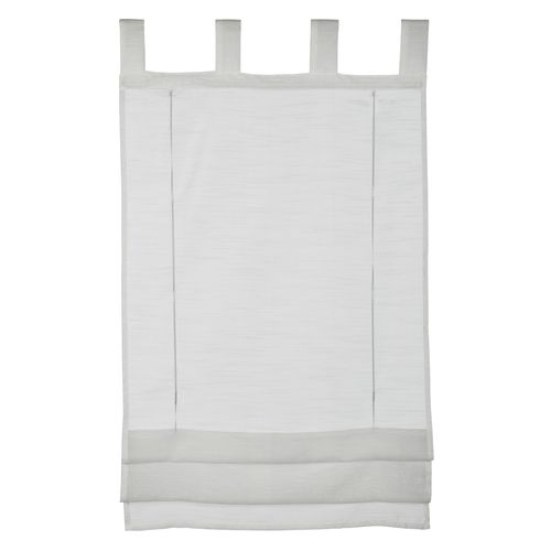 4003018382263 - Raffrollo Voile Schlaufen weiß B50cm H140cm Obermaterial 100% Polyester Raffrollos mit Satinbänder