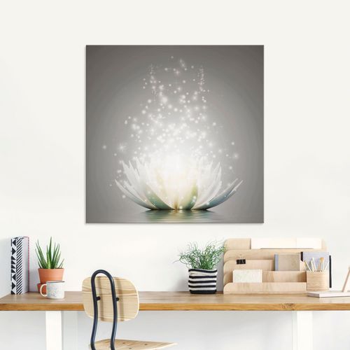 4062144162613 - Glasbild ARTLAND Magie der Lotus-Blume Bilder Gr B H 20 cm x 20 cm Blumen 1 St grau Glasbilder Bilder in verschiedenen Größen 4062144162613 - Glasbild ARTLAND Magie der Lotus-Blume Bilder Gr B H 20 cm x 20 cm Blumen 1 St grau Glasbilder Bilder in verschiedenen Größen