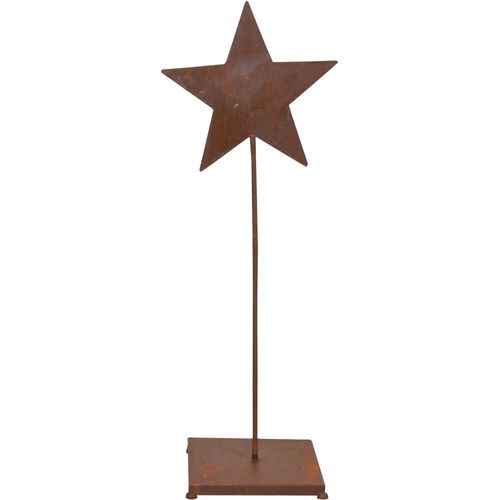 4046884063829 - Dekostern HOFMANN LIVING AND MORE Weihnachtsstern Weihnachtsdeko aussen Dekosterne Gr B H T 22 cm x 60 cm x 21 cm braun (rostbraun) Weihnachtssterne Dekosterne aus Metall mit rostiger Oberfläche