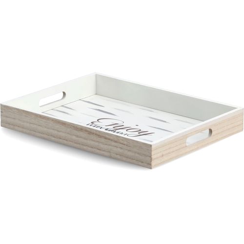 4003368151472 - Tablett ZELLER PRESENT Enjoy weiß B30cm H55cm L40cm Holzwerkstoff Tabletts Hochwertiges Poloniaholz 4003368151472 - Tablett ZELLER PRESENT Enjoy weiß B30cm H55cm L40cm Holzwerkstoff Tabletts Hochwertiges Poloniaholz