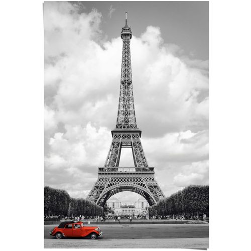 8714597331073 - Poster REINDERS Paris Rotes Auto schwarz (farbe bild(er) schwarz) B61cm H915cm Papier Bilder