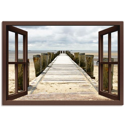4055327352284 - Wandbild ARTLAND Fensterblick - Steg ins Watt Bilder Gr B H 100 cm x 70 cm Leinwandbild Fensterblick Querformat 1 St braun Bild Poster Bilder als Leinwandbild Wandaufkleber oder in versch Größen 4055327352284 - Wandbild ARTLAND Fensterblick - Steg ins Watt Bilder Gr B H 100 cm x 70 cm Leinwandbild Fensterblick Querformat 1 St braun Bild Poster Bilder als Leinwandbild Wandaufkleber oder in versch Größen