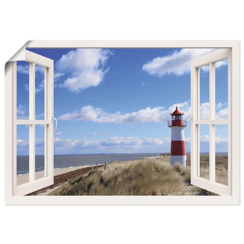 4055327645775 - Wandbild ARTLAND Fensterblick - Leuchtturm Sylt Bilder Gr B H 70 cm x 50 cm Poster Fensterblick Querformat 1 St weiß Bild Poster Bilder als Leinwandbild Wandaufkleber oder in versch Größen 4055327645775 - Wandbild ARTLAND Fensterblick - Leuchtturm Sylt Bilder Gr B H 70 cm x 50 cm Poster Fensterblick Querformat 1 St weiß Bild Poster Bilder als Leinwandbild Wandaufkleber oder in versch Größen