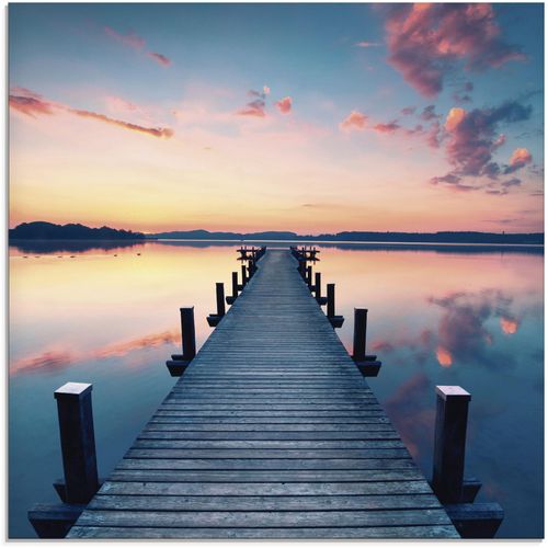 4059745222846 - Glasbild ARTLAND Langer Pier am See im Sonnenaufgang Bilder Gr B H 20 cm x 20 cm Gewässer 1 St blau Glasbilder Bilder in verschiedenen Größen 4059745222846 - Glasbild ARTLAND Langer Pier am See im Sonnenaufgang Bilder Gr B H 20 cm x 20 cm Gewässer 1 St blau Glasbilder Bilder in verschiedenen Größen