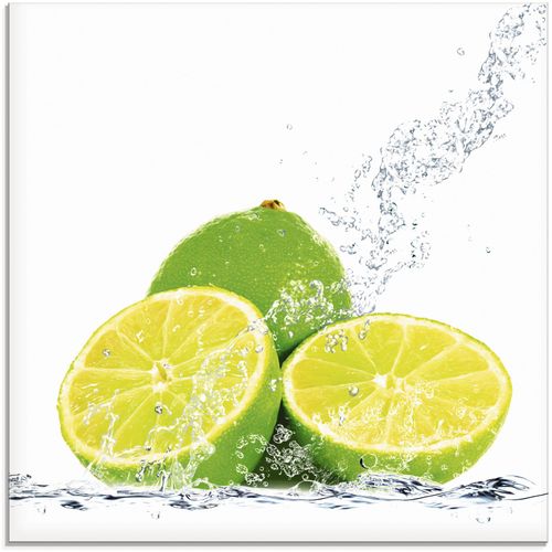 4055327019835 - Glasbild ARTLAND Limette mit Spritzwasser Bilder Gr B H 20 cm x 20 cm Lebensmittel 1 St gelb Glasbilder Bilder in verschiedenen Größen 4055327019835 - Glasbild ARTLAND Limette mit Spritzwasser Bilder Gr B H 20 cm x 20 cm Lebensmittel 1 St gelb Glasbilder Bilder in verschiedenen Größen