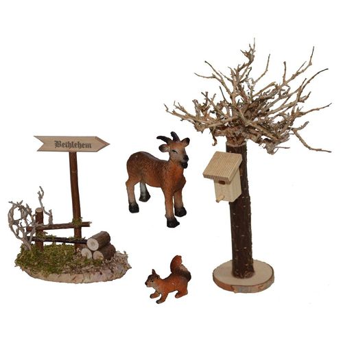 4251020790723 - Krippen-Zubehör ALFRED KOLBE Weihnachtsdeko Dekofiguren Gr Ø beige (natur) Weihnachtskrippen Weihnachtsdörfer Bethlehemschild Baum mit Vogelhaus inkl Ziege und Eichhörnchen 4251020790723 - Krippen-Zubehör ALFRED KOLBE Weihnachtsdeko Dekofiguren Gr Ø beige (natur) Weihnachtskrippen Weihnachtsdörfer Bethlehemschild Baum mit Vogelhaus inkl Ziege und Eichhörnchen
