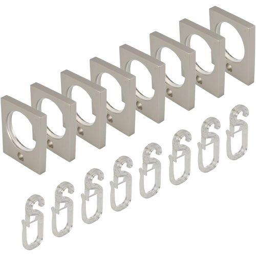 4016318028373 - Gardinenring Gardinenbefestigungen Gr 8 St grau (chromfarben) Gardinenringe Gardinenbefestigungen eckig für Gardinenstangen Ø 16 mm 4016318028373 - Gardinenring Gardinenbefestigungen Gr 8 St grau (chromfarben) Gardinenringe Gardinenbefestigungen eckig für Gardinenstangen Ø 16 mm
