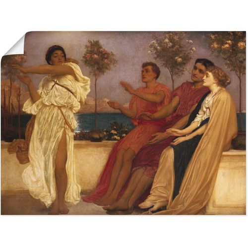 4055327549882 - Wandbild ARTLAND Tanzendes griechisches Mädchen Bilder Gr B H 40 cm x 30 cm Poster Gruppen & Familien 1 St bunt Bild Leinwandbild Kunstdrucke Bilder als Leinwandbild Wandaufkleber oder Poster in versch Größen