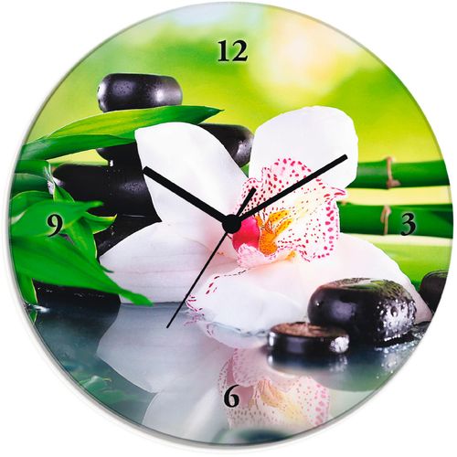 4058661085931 - Wanduhr ARTLAND Spa Steine Bambus Zweige Orchidee Wanduhren Gr T 18 cm Quarzuhr grün Wanduhren wahlweise mit Quarz- oder Funhuhrwerk lautlos ohne Tickgeräusche 4058661085931 - Wanduhr ARTLAND Spa Steine Bambus Zweige Orchidee Wanduhren Gr T 18 cm Quarzuhr grün Wanduhren wahlweise mit Quarz- oder Funhuhrwerk lautlos ohne Tickgeräusche