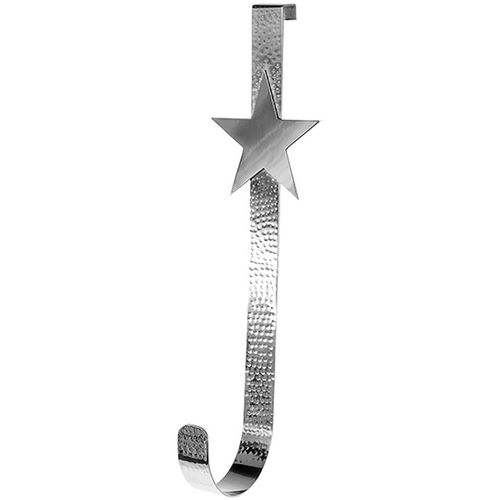 4042911511622 - Dekostern FINK Türhaken Hazel Weihnachtsdeko silber (silberfarben) B10cm H36cm Edelstahl Dekosterne mit Hammerschlagstruktur 4042911511622 - Dekostern FINK Türhaken Hazel Weihnachtsdeko silber (silberfarben) B10cm H36cm Edelstahl Dekosterne mit Hammerschlagstruktur
