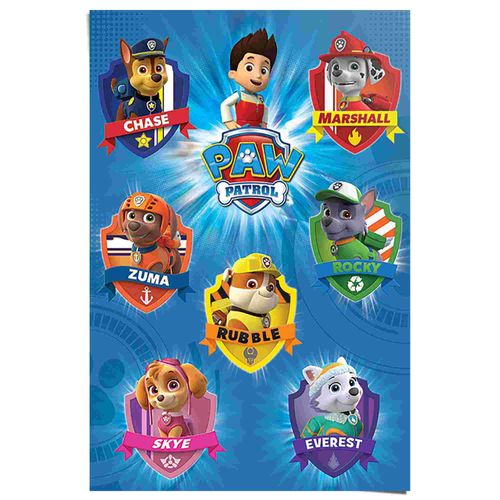 8714597506419 - Poster REINDERS Paw Patrol blau (farbe bild(er) blau) B61cm H915cm T01cm Papier Bilder