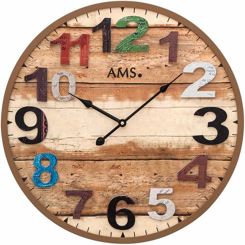 4037445154094 - Wanduhr AMS W9539 braun Wanduhren B 5cm QuarzuhrHolzWohnzimmerEsszimmerKücheArbeitszimmerBüroFlur 4037445154094 - Wanduhr AMS W9539 braun Wanduhren B 5cm QuarzuhrHolzWohnzimmerEsszimmerKücheArbeitszimmerBüroFlur