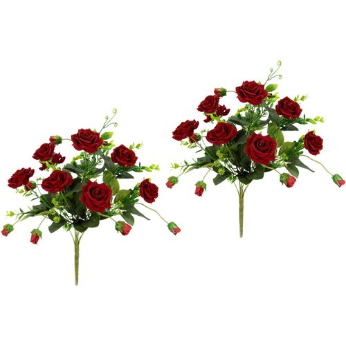 4019844790707 - Kunstblumenstrauß IGEA Wildrosen rot B28cm H39cm L28cm Obermaterial 90% Polyester 10% Kunststoff Kunstpflanzen Kunstblumenstrauß 4019844790707 - Kunstblumenstrauß IGEA Wildrosen rot B28cm H39cm L28cm Obermaterial 90% Polyester 10% Kunststoff Kunstpflanzen Kunstblumenstrauß