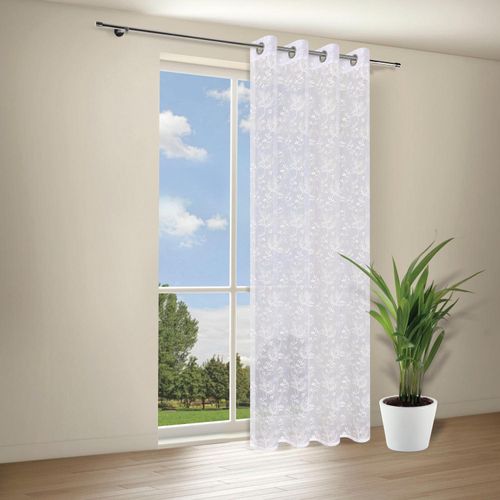 4007863680307 - Gardine Garda Gr 1 weiß (sanftes weiß) B140cm H245cm Wirkware Polyester Gardinen Ösenschal Garda offwhite