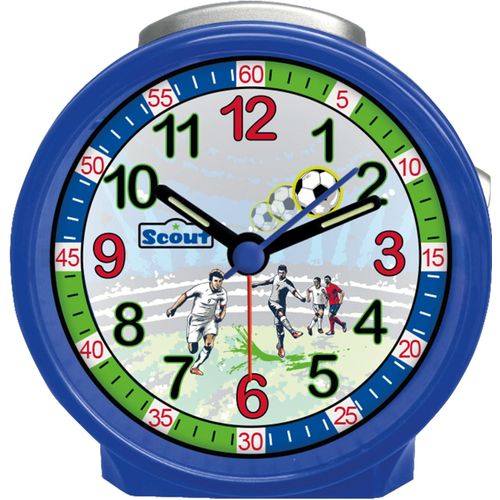 4026687131734 - Quarzwecker SCOUT Fußballwecker Friends 280001033 blau Wecker Kinder KinderweckerLernwecker GeschenkideeKinderzimmerSchulanfangFußball