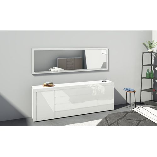4255607608661 - Spiegel BORCHARDT MÖBEL Panama weiß (weiß hochglanz) B60cm H200cm T2cm Glas Spiegel Rahmen 4255607608661 - Spiegel BORCHARDT MÖBEL Panama weiß (weiß hochglanz) B60cm H200cm T2cm Glas Spiegel Rahmen