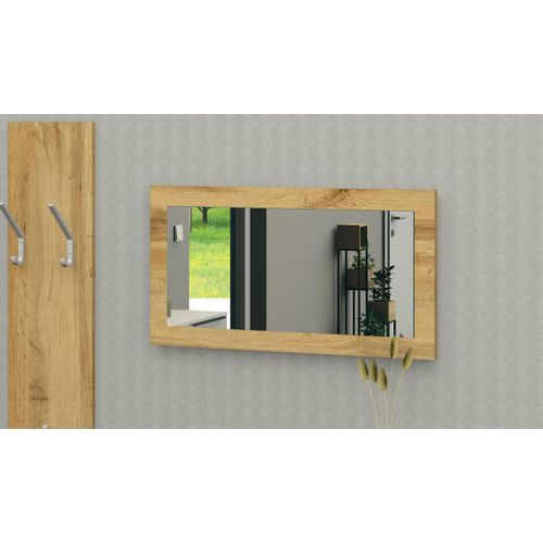 4255607606254 - Spiegel BORCHARDT MÖBEL Vaasa braun (eichefarben wotan) B75cm H40cm T2cm Glas Spiegel mit Rahmen