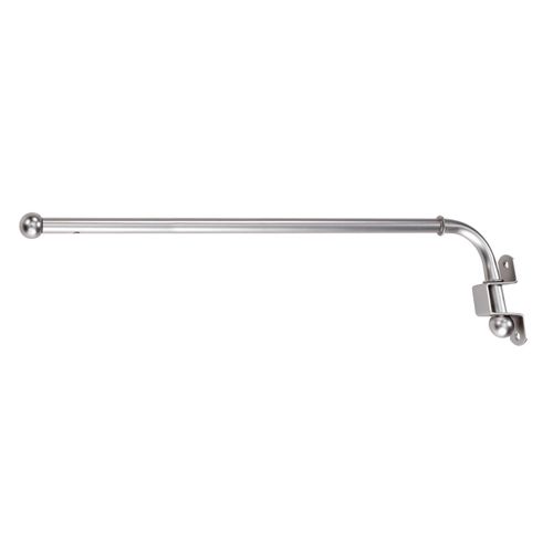 4015161056755 - Schwenkstange Gardinenstangen Gr L 60 cm - 110 cm Ø 12 mm grau (chromfarben) Gardinenstangen Wandmontage Sichtschutzbedienstäbe ausziehbar