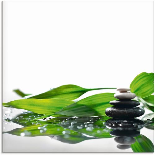 4058661628763 - Glasbild ARTLAND Spa mit Steinen und Bambus Bilder Gr B H 20 cm x 20 cm Zen 1 St grün Glasbilder Bilder in verschiedenen Größen 4058661628763 - Glasbild ARTLAND Spa mit Steinen und Bambus Bilder Gr B H 20 cm x 20 cm Zen 1 St grün Glasbilder Bilder in verschiedenen Größen