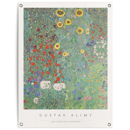 8714597638585 - Poster REINDERS Gustav Klimt - Sonnenblumen grün (farbe bild(er) grün) B60cm H80cm T01cm Leinwand Bilder Outdoor für Garten oder Balkon 8714597638585 - Poster REINDERS Gustav Klimt - Sonnenblumen grün (farbe bild(er) grün) B60cm H80cm T01cm Leinwand Bilder Outdoor für Garten oder Balkon