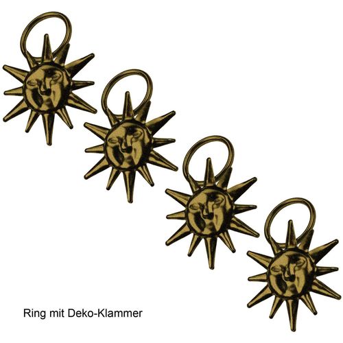 4016318289743 - Gardinenring Sonne Liedeco Gardinenstangen (Packung 4-St mit Dekoklammer) für Gardinenstangen Ø 16 mm goldfarben 4016318289743 - Gardinenring Sonne Liedeco Gardinenstangen (Packung 4-St mit Dekoklammer) für Gardinenstangen Ø 16 mm goldfarben