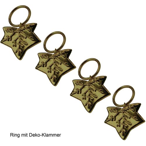 4016318289781 - Gardinenring Blatt Liedeco Gardinenstangen (Packung 4-St mit Dekoklammer) für Gardinenstangen Ø 16 mm goldfarben 4016318289781 - Gardinenring Blatt Liedeco Gardinenstangen (Packung 4-St mit Dekoklammer) für Gardinenstangen Ø 16 mm goldfarben