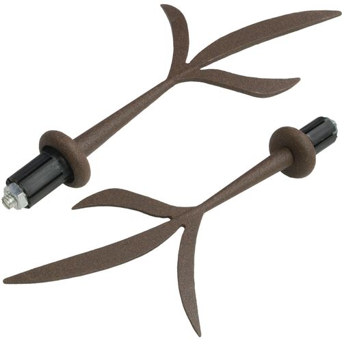 4016318013782 - Gardinenstangen-Endstück Endstück Endknopf Zweig Esperanca für 16 mm Stangen Gr 1 braun (rostbraun) H78cm L15cm Gardinenstangenendstücke Endstück Endknopf