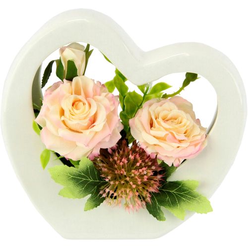 4019844766085 - Kunstblume IGEA Rosenarrangement Kunstpflanzen Gr B H L 22 cm x 20 cm x 20 cm 1 St rosa (hellrosa) Kunst-Blumen In Keramikvase 4019844766085 - Kunstblume IGEA Rosenarrangement Kunstpflanzen Gr B H L 22 cm x 20 cm x 20 cm 1 St rosa (hellrosa) Kunst-Blumen In Keramikvase
