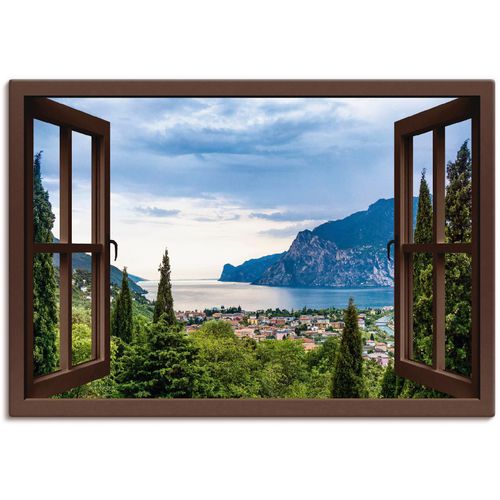4062144599624 - Wandbild ARTLAND Gardasee durchs braune Fenster Bilder Gr B H 130 cm x 90 cm Leinwandbild Seebilder Querformat 1 St grün Kunstdrucke als Alubild Leinwandbild Wandaufkleber oder Poster in versch Größen 4062144599624 - Wandbild ARTLAND Gardasee durchs braune Fenster Bilder Gr B H 130 cm x 90 cm Leinwandbild Seebilder Querformat 1 St grün Kunstdrucke als Alubild Leinwandbild Wandaufkleber oder Poster in versch Größen