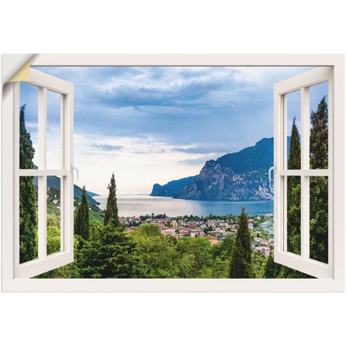 4062144599822 - Wandbild ARTLAND Gardasee durchs weiße Fenster Bilder Gr B H 70 cm x 50 cm Wandaufkleber - Vinyl Seebilder Querformat 1 St grün Kunstdrucke als Alubild Leinwandbild Wandaufkleber oder Poster in versch Größen 4062144599822 - Wandbild ARTLAND Gardasee durchs weiße Fenster Bilder Gr B H 70 cm x 50 cm Wandaufkleber - Vinyl Seebilder Querformat 1 St grün Kunstdrucke als Alubild Leinwandbild Wandaufkleber oder Poster in versch Größen