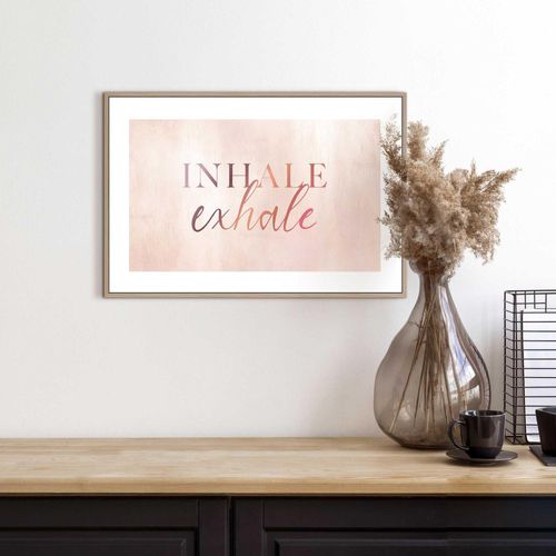 8714597664027 - Bild mit Rahmen REINDERS Inhale Exhale beige (farbe bild(er) beige) B30cm H20cm T16cm Holzwerkstoff Bilder