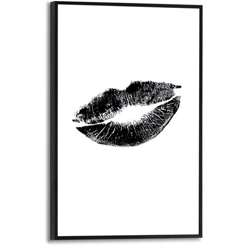 8714597552508 - Poster REINDERS Kußmund Bilder Gr B H T 20 cm x 30 cm x 16 cm schwarz (schwarz weiß) Poster