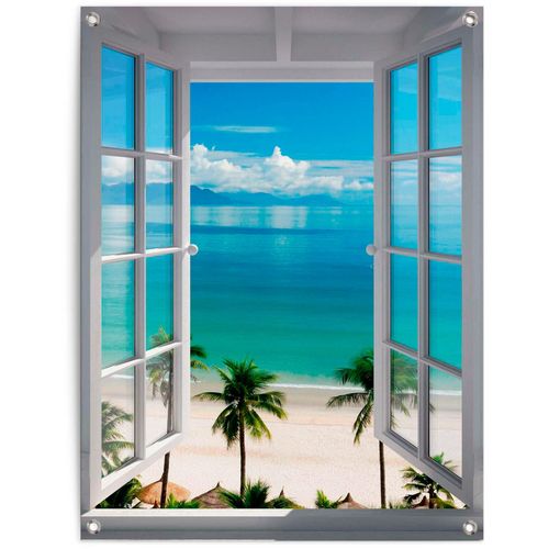 8714597627909 - Poster REINDERS Fenster zum Strand blau (farbe bild(er) blau) B60cm H80cm T01cm Leinwand Bilder 8714597627909 - Poster REINDERS Fenster zum Strand blau (farbe bild(er) blau) B60cm H80cm T01cm Leinwand Bilder