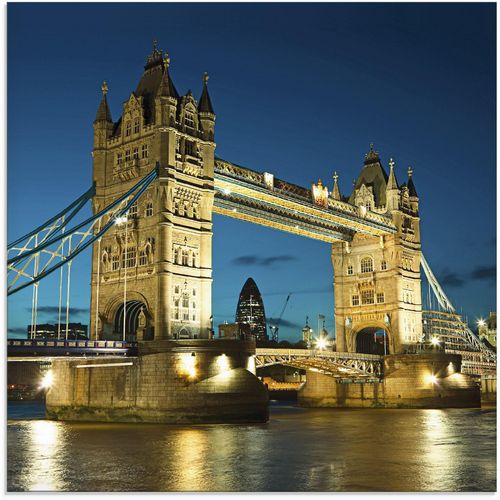 4058661601940 - Glasbild ARTLAND Tower Bridge Abenddämmerung London Bilder Gr B H 50 cm x 50 cm Brücken 1 St blau Glasbilder Bilder in verschiedenen Größen 4058661601940 - Glasbild ARTLAND Tower Bridge Abenddämmerung London Bilder Gr B H 50 cm x 50 cm Brücken 1 St blau Glasbilder Bilder in verschiedenen Größen