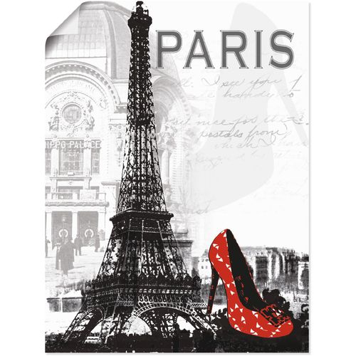 4055327289443 - Wandbild ARTLAND Paris - Chic Bilder Gr B H 60 cm x 80 cm Poster Gebäude Hochformat 1 St schwarz Kunstdrucke als Alubild Leinwandbild Wandaufkleber oder Poster in versch Größen