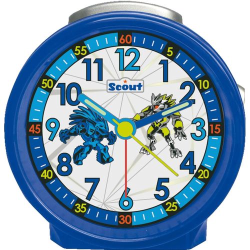 4026687133059 - Quarzwecker SCOUT Friends 280001045 blau Wecker Kinder Kinderwecker Lernwecker Geschenkidee Kinderzimmer Schulanfang