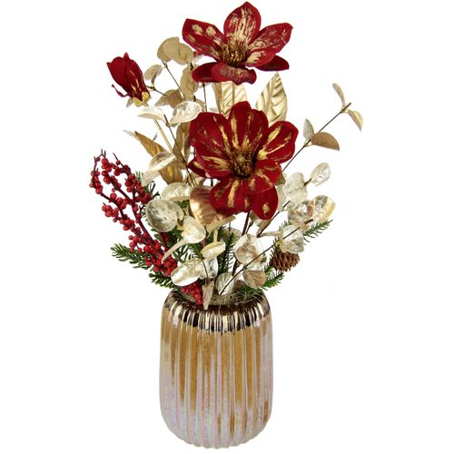 4019844804213 - Winterliche Kunstpflanze IGEA Gesteck mit Magnolie in Keramikvase Weihnachtsdeko Kunstpflanzen Gr Ø H 20 cm x 50 cm 1 St rot Kunstpflanzen Kunstblumen-Arrangement festliches Blumenensemble Weihnachtsgesteck 4019844804213 - Winterliche Kunstpflanze IGEA Gesteck mit Magnolie in Keramikvase Weihnachtsdeko Kunstpflanzen Gr Ø H 20 cm x 50 cm 1 St rot Kunstpflanzen Kunstblumen-Arrangement festliches Blumenensemble Weihnachtsgesteck
