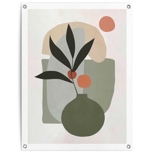 8714597638370 - Poster REINDERS Vase mit Blumen grün (farbe bild(er) grün) B60cm H80cm T01cm Leinwand Bilder Outdoor für Garten oder Balkon 8714597638370 - Poster REINDERS Vase mit Blumen grün (farbe bild(er) grün) B60cm H80cm T01cm Leinwand Bilder Outdoor für Garten oder Balkon