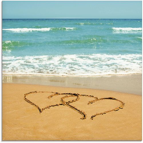 4055327056298 - Glasbild ARTLAND Herzen im Sand Bilder Gr B H 20 cm x 20 cm Strand 1 St blau Glasbilder Bilder in verschiedenen Größen 4055327056298 - Glasbild ARTLAND Herzen im Sand Bilder Gr B H 20 cm x 20 cm Strand 1 St blau Glasbilder Bilder in verschiedenen Größen