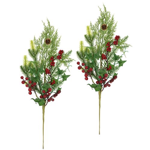 4019844814694 - Kunstzweig IGEA Weihnachtszweig Tanne Beeren Efeu Thuja grün (grün rot) B14cm H50cm L7cm Kunststoff Kunstpflanzen 2er Set Künstlicher Zweig Blume Weihnachtsdeko Dekozweig Dekoration 4019844814694 - Kunstzweig IGEA Weihnachtszweig Tanne Beeren Efeu Thuja grün (grün rot) B14cm H50cm L7cm Kunststoff Kunstpflanzen 2er Set Künstlicher Zweig Blume Weihnachtsdeko Dekozweig Dekoration