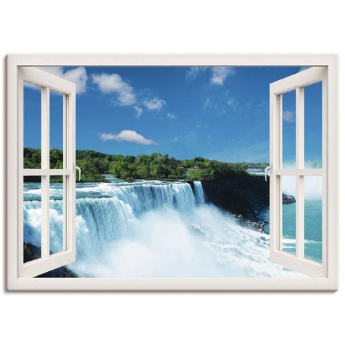 4055327350969 - Wandbild ARTLAND Fensterblick - Niagara Bilder Gr B H 100 cm x 70 cm Leinwandbild Fensterblick Querformat 1 St weiß Bild Poster Bilder als Leinwandbild Wandaufkleber oder in versch Größen 4055327350969 - Wandbild ARTLAND Fensterblick - Niagara Bilder Gr B H 100 cm x 70 cm Leinwandbild Fensterblick Querformat 1 St weiß Bild Poster Bilder als Leinwandbild Wandaufkleber oder in versch Größen
