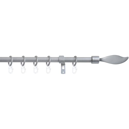 4015161034944 - Gardinenstange Ella Gardinenstangen Gr L 130 cm - 240 cm Ø 13 mm 1 läufig silberfarben Gardinenstangen Wandmontage