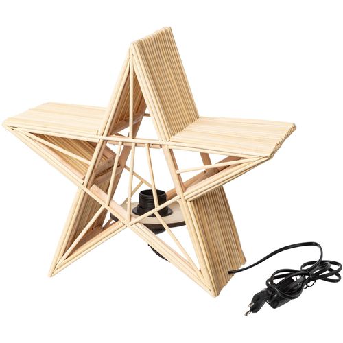 4064118058229 - Dekostern Stern beige (natur) T15cm Ø36cm Bambus Dekosterne Ø ca 36 cm mit Fassung E27