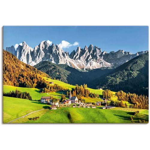 4062144596500 - Wandbild ARTLAND Alpen Berge Santa Maddalena Bilder Gr B H 120 cm x 80 cm Leinwandbild Berge & Alpenbilder Querformat 1 St grün Kunstdrucke als Alubild Leinwandbild Wandaufkleber oder Poster in versch Größen 4062144596500 - Wandbild ARTLAND Alpen Berge Santa Maddalena Bilder Gr B H 120 cm x 80 cm Leinwandbild Berge & Alpenbilder Querformat 1 St grün Kunstdrucke als Alubild Leinwandbild Wandaufkleber oder Poster in versch Größen