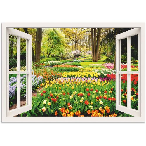 4062144722473 - Wandbild ARTLAND Fensterblick Tulpen Garten Frühling Bilder Gr B H 70 cm x 50 cm Alu-Dibond-Druck Fensterblick Querformat 1 St bunt Kunstdrucke als Alubild Leinwandbild Wandaufkleber oder Poster in versch Größen 4062144722473 - Wandbild ARTLAND Fensterblick Tulpen Garten Frühling Bilder Gr B H 70 cm x 50 cm Alu-Dibond-Druck Fensterblick Querformat 1 St bunt Kunstdrucke als Alubild Leinwandbild Wandaufkleber oder Poster in versch Größen