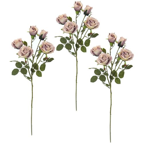 4019844782382 - Kunstblume IGEA Rosenzweig lila (mauve) B18cm H73cm Obermaterial 98% Polyester 2% Kunststoff Kunstpflanzen 3er Set 4019844782382 - Kunstblume IGEA Rosenzweig lila (mauve) B18cm H73cm Obermaterial 98% Polyester 2% Kunststoff Kunstpflanzen 3er Set