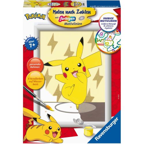 4005556200849 - Malen nach Zahlen RAVENSBURGER Pikachu Malvorlagen gelb Kinder Basteln Malen Kosmetik Schmuck Made in Europe FSC - schützt Wald weltweit 4005556200849 - Malen nach Zahlen RAVENSBURGER Pikachu Malvorlagen gelb Kinder Basteln Malen Kosmetik Schmuck Made in Europe FSC - schützt Wald weltweit